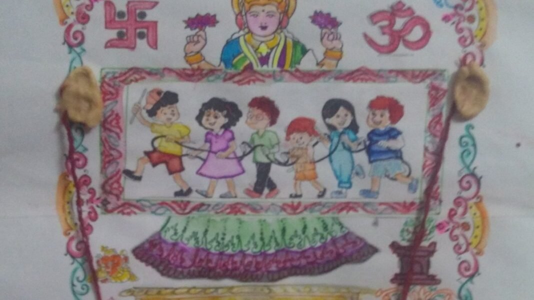 Ahoi Mata drawing for Ahoi Ashtami puja