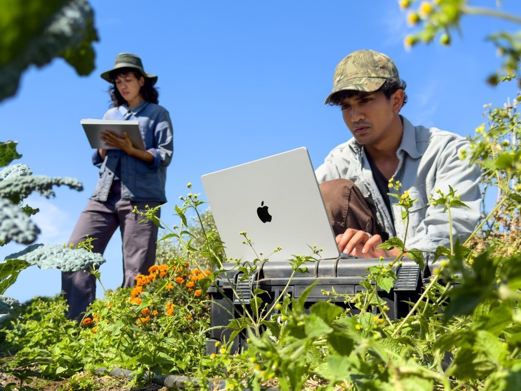 MacBook Pro with M6 in use