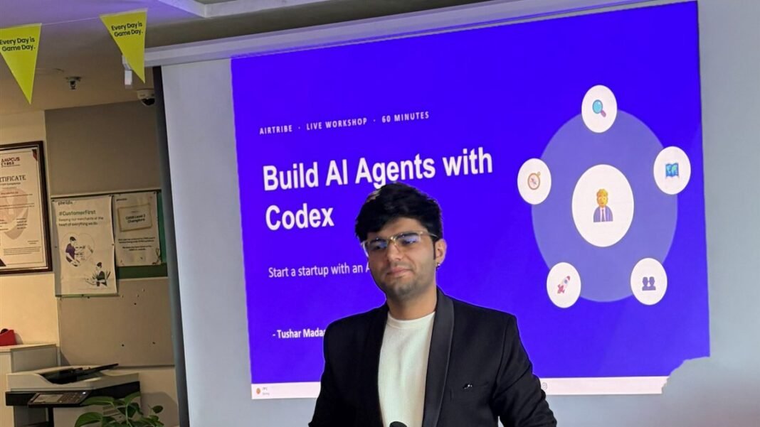 Inside the Codex workshop in Noida where Tushar Madaan had a room full of people building AI agents