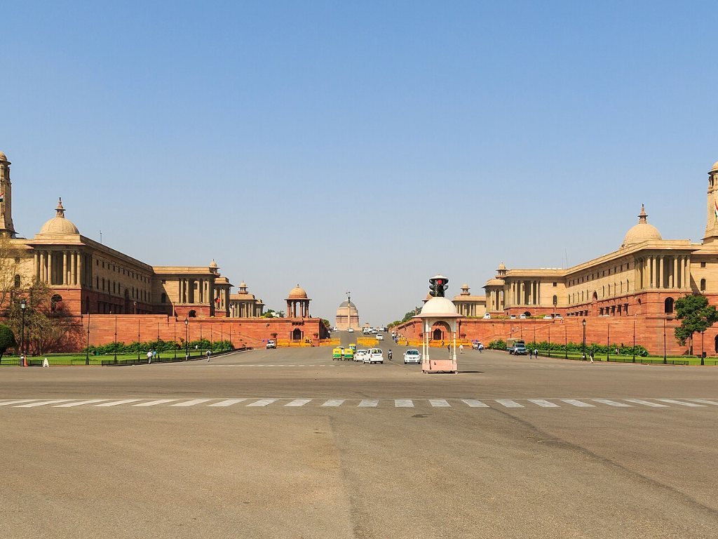 Government secretariat buildings on Raisina Hill, New Delhi