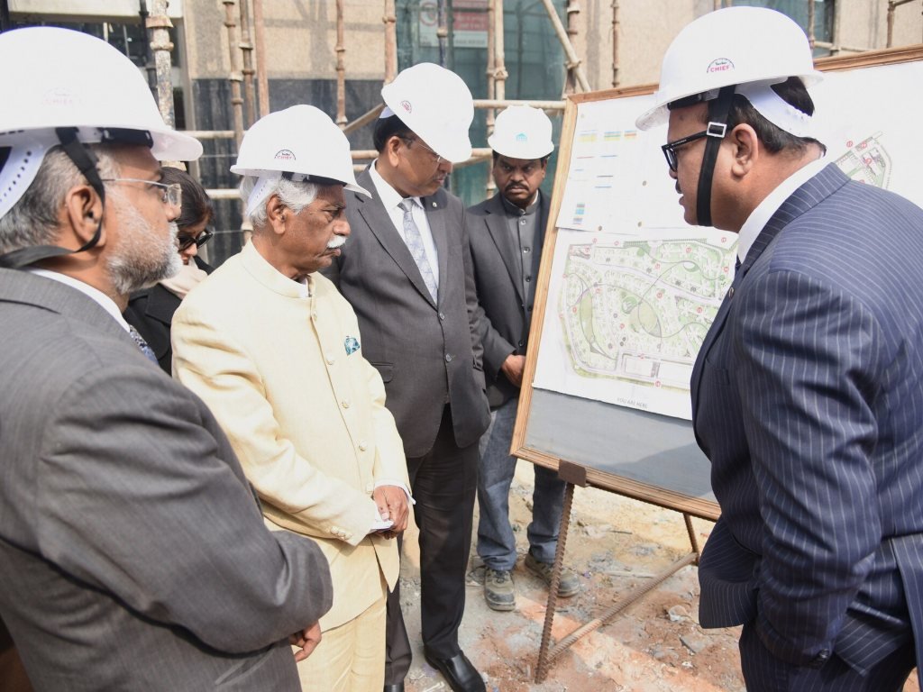 EPFO's head office building in East Kidwai Nagar, New Delhi, under construction in 2017