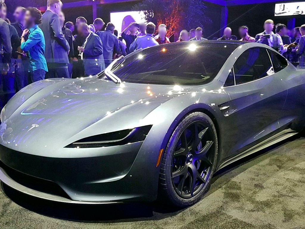 The Tesla Roadster prototype at its November 2017 unveiling